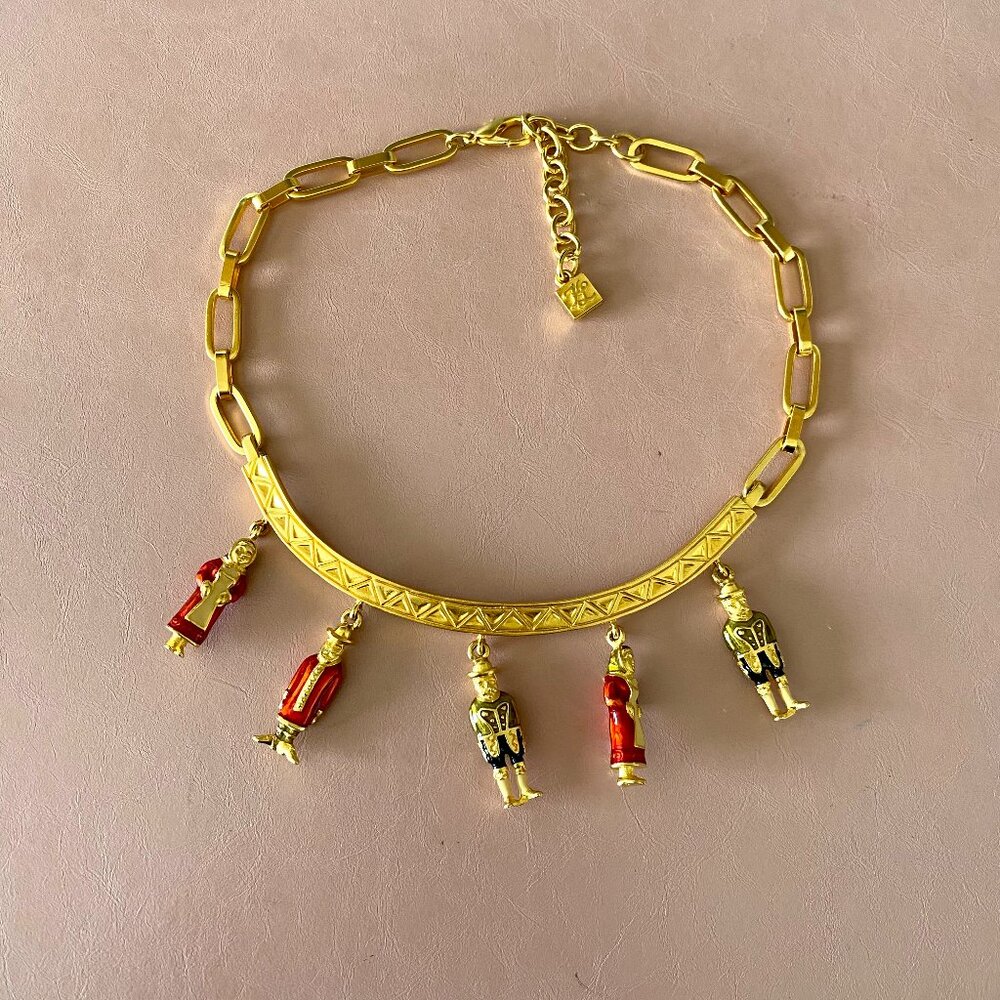 Rare Karl Lagerfeld Bavarian Couple Charm Necklace
